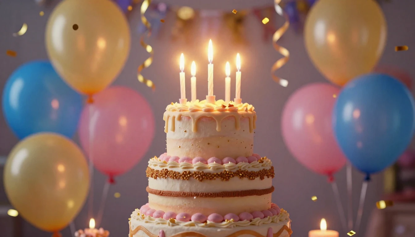 A vibrant and festive scene featuring a beautifully decorate...