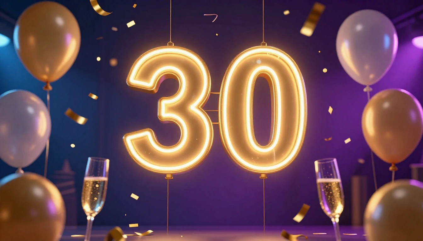 A vibrant and festive birthday celebration scene focused on ...