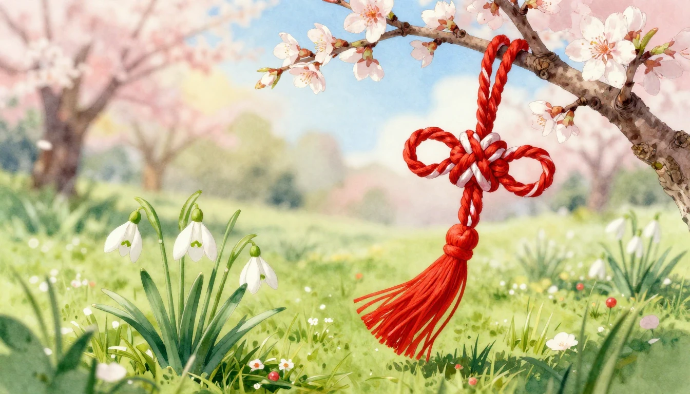 A beautiful watercolor painting of delicate snowdrops and ch...