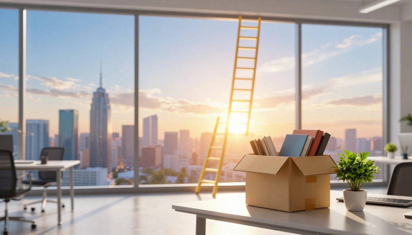 A conceptual and symbolic illustration of career growth and ...