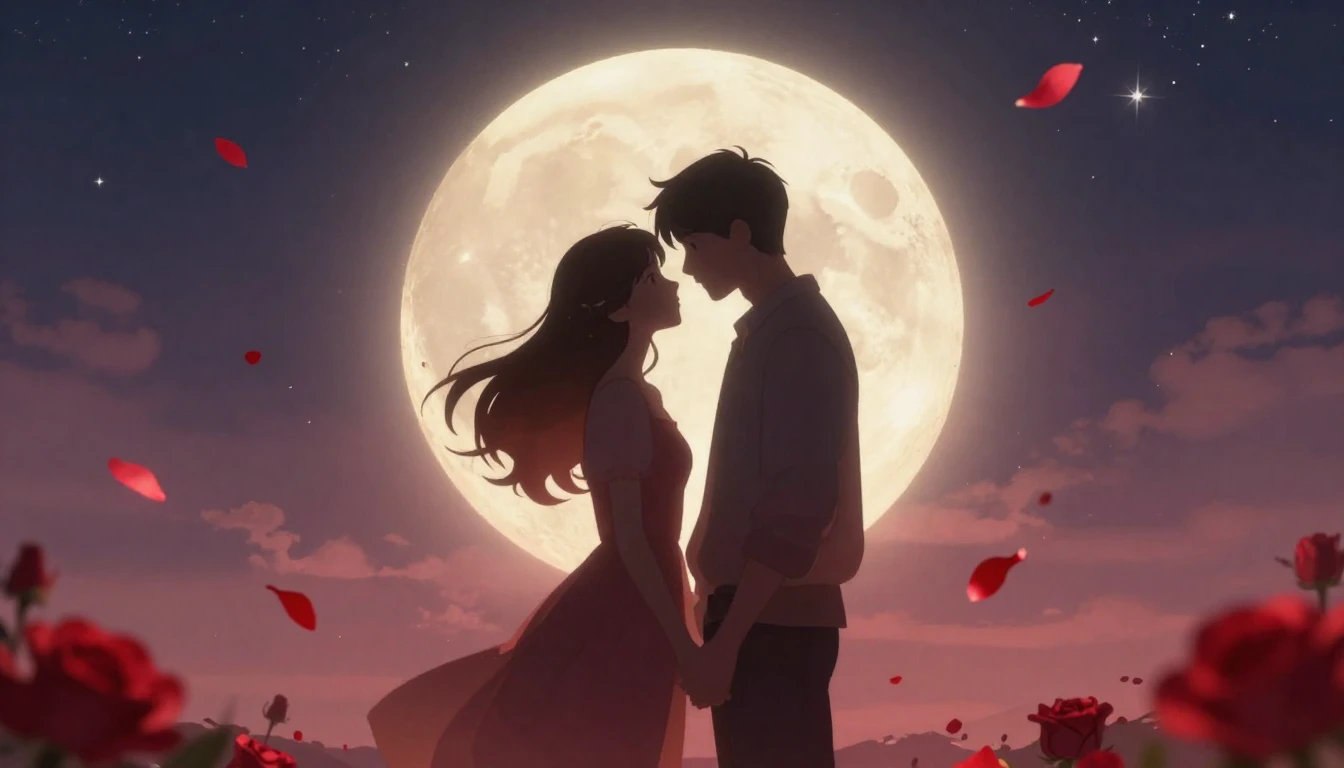 A romantic and dreamy illustration suitable for a Valentine'...