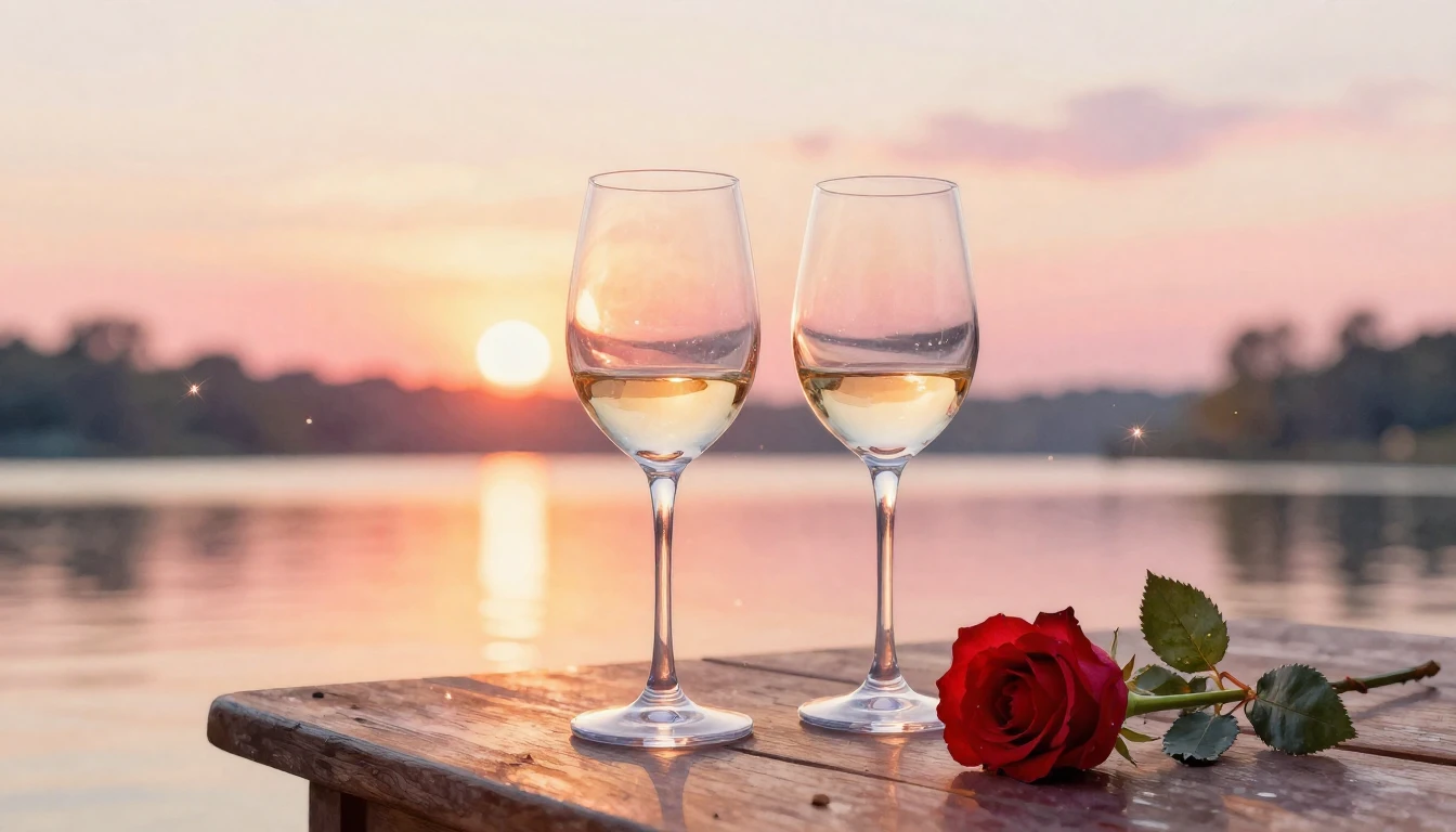 A beautiful and delicate watercolor painting of two elegant ...