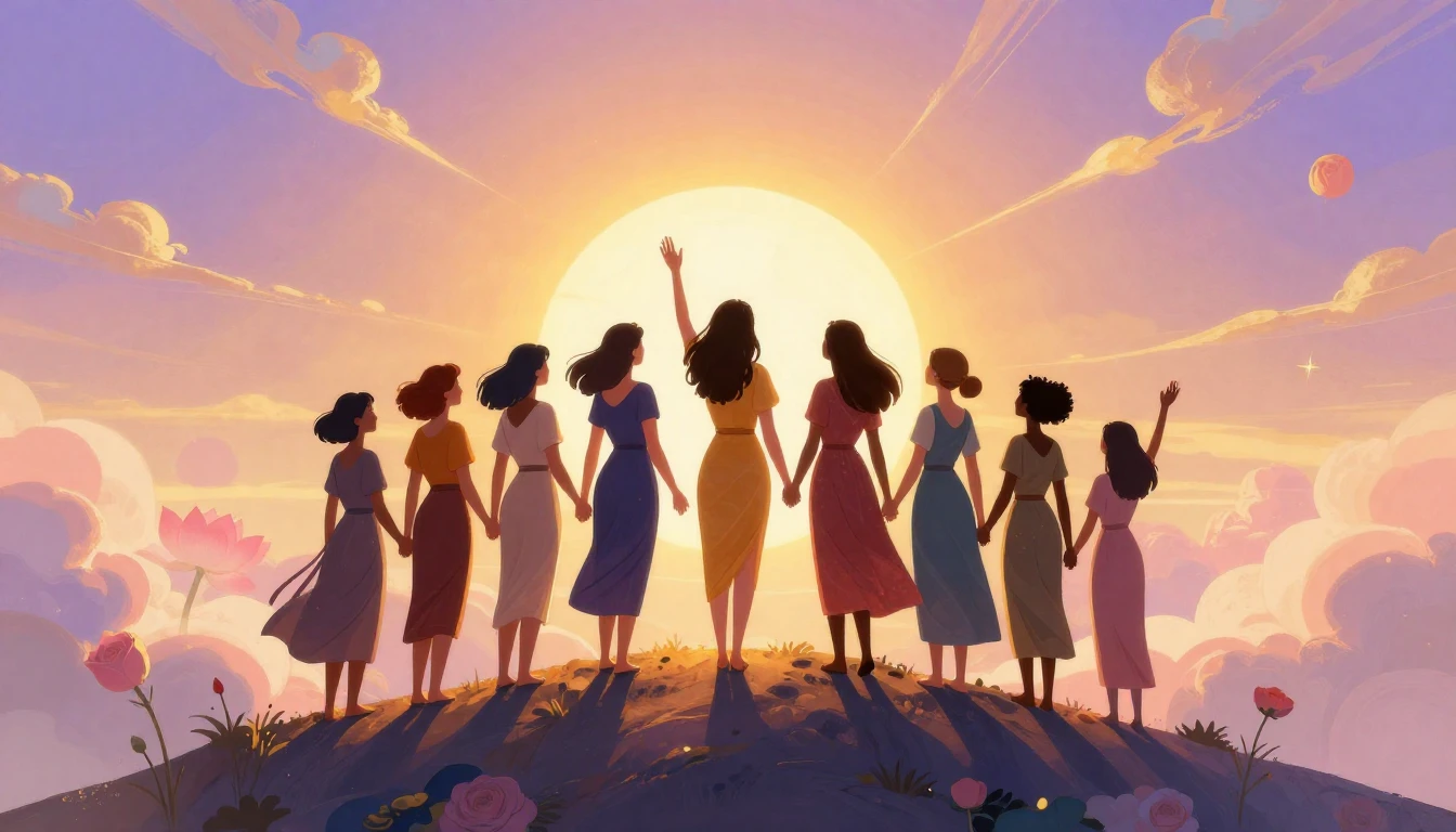 An inspiring and beautiful illustration celebrating Internat...