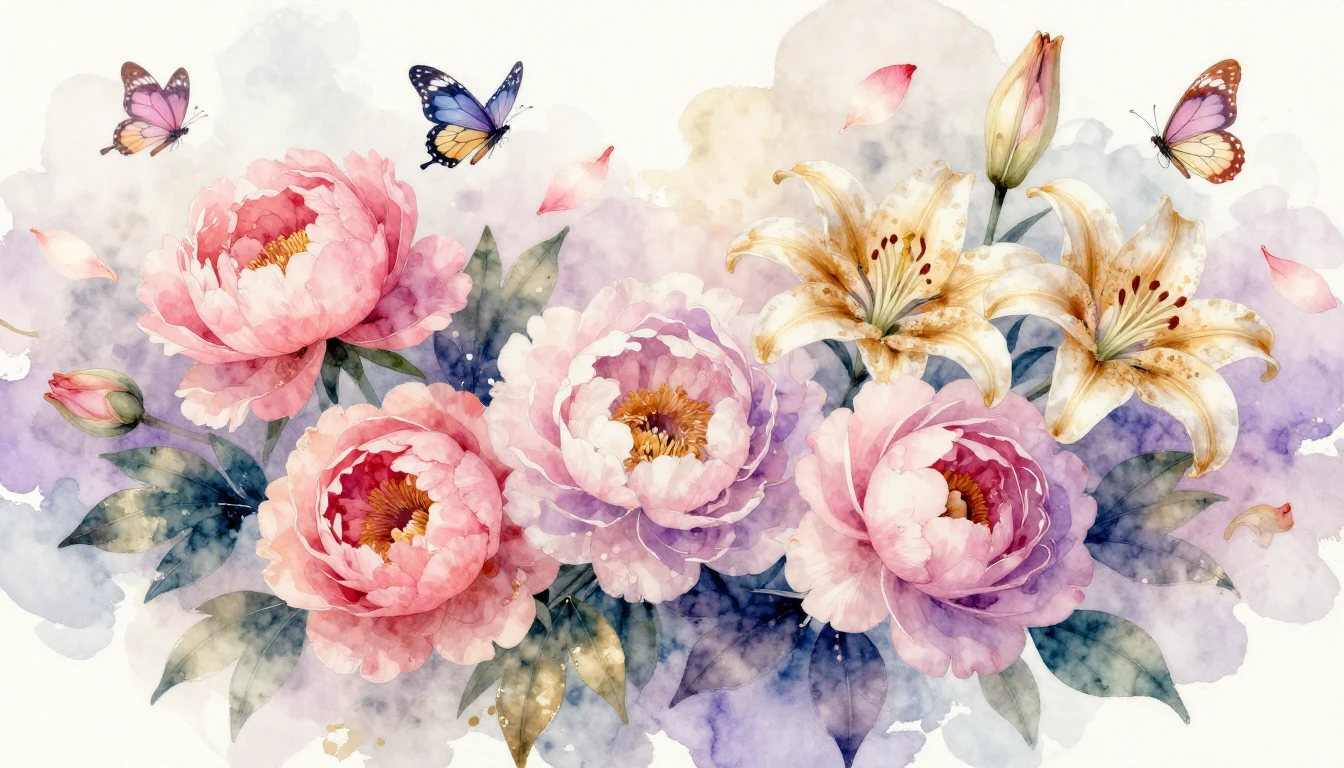 A beautiful and vibrant watercolor painting celebrating femi...