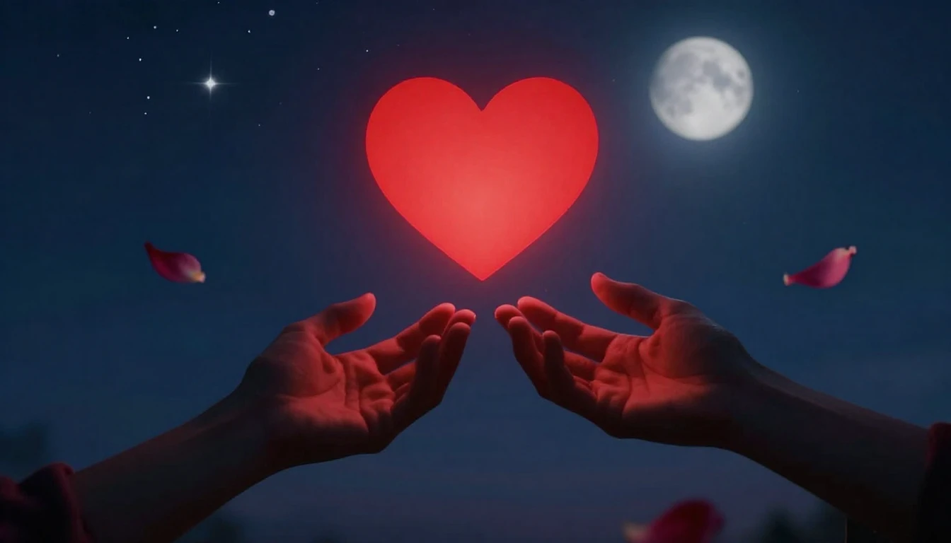 A romantic and artistic scene symbolizing Valentine's Day. A...