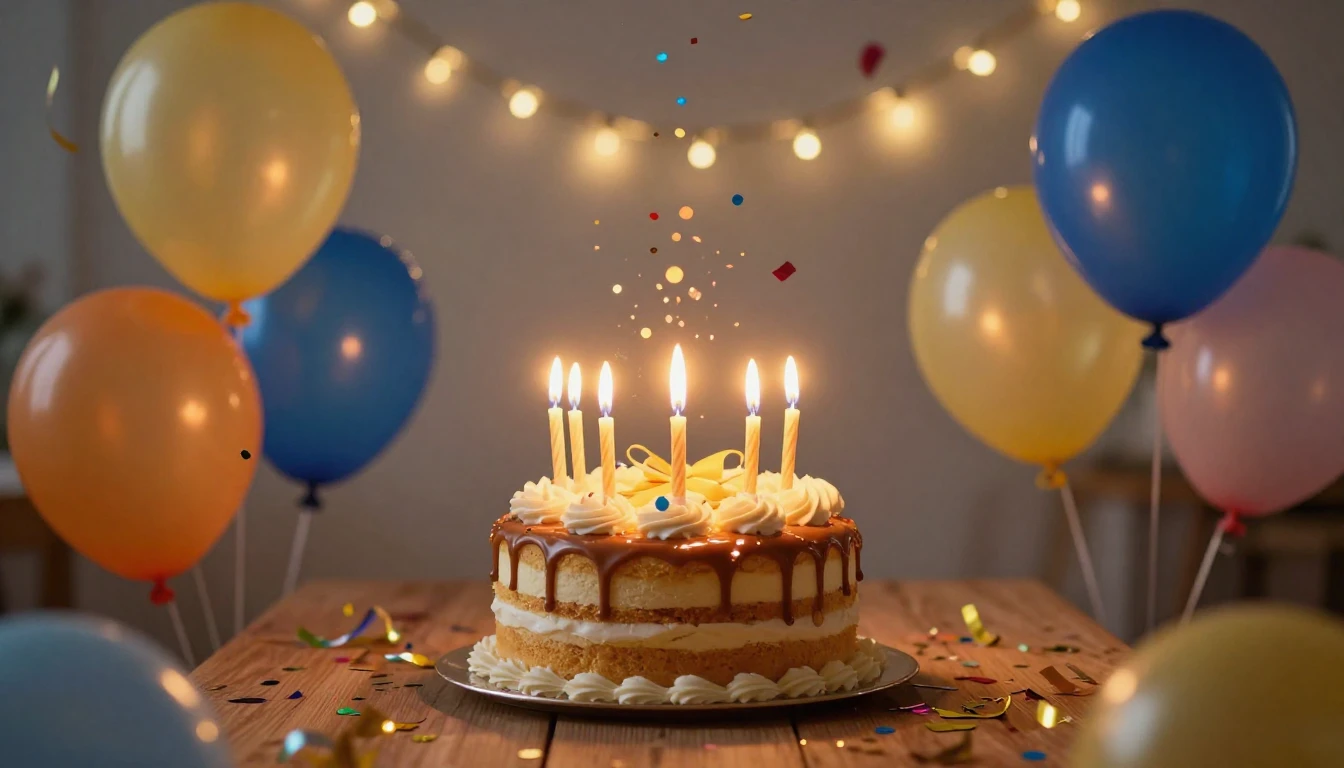 A festive and vibrant scene featuring a beautifully decorate...