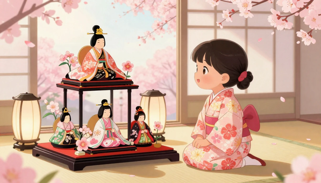 A beautiful and heartwarming illustration of a traditional J...