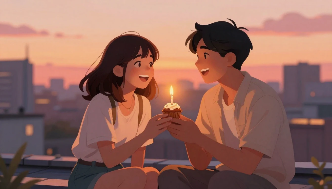 A heartwarming digital illustration of two best friends sitt...