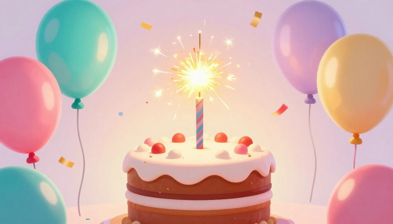 A vibrant and festive digital art illustration symbolizing a...