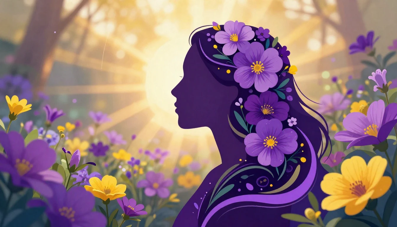 A vibrant and symbolic composition representing growth and e...