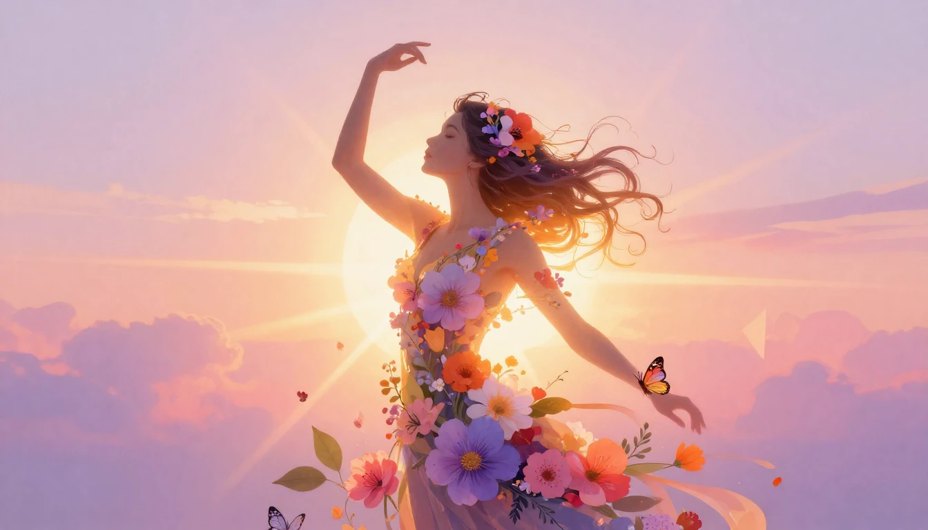 A conceptual digital art piece representing the essence of W...