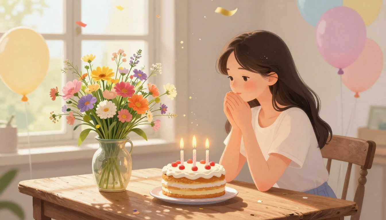 A heartwarming and gentle illustration celebrating a sister'...