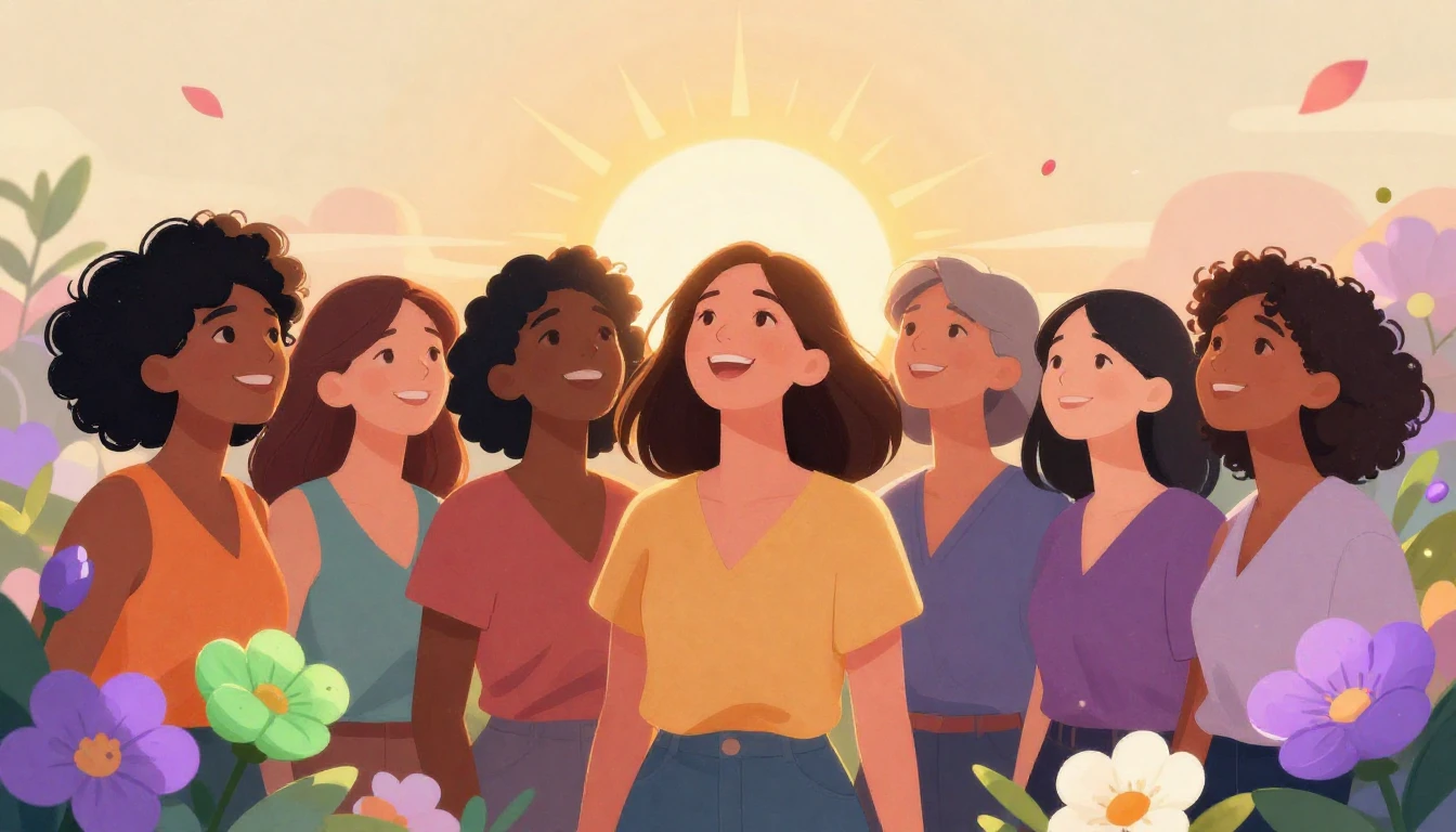 A vibrant and empowering digital art illustration featuring ...