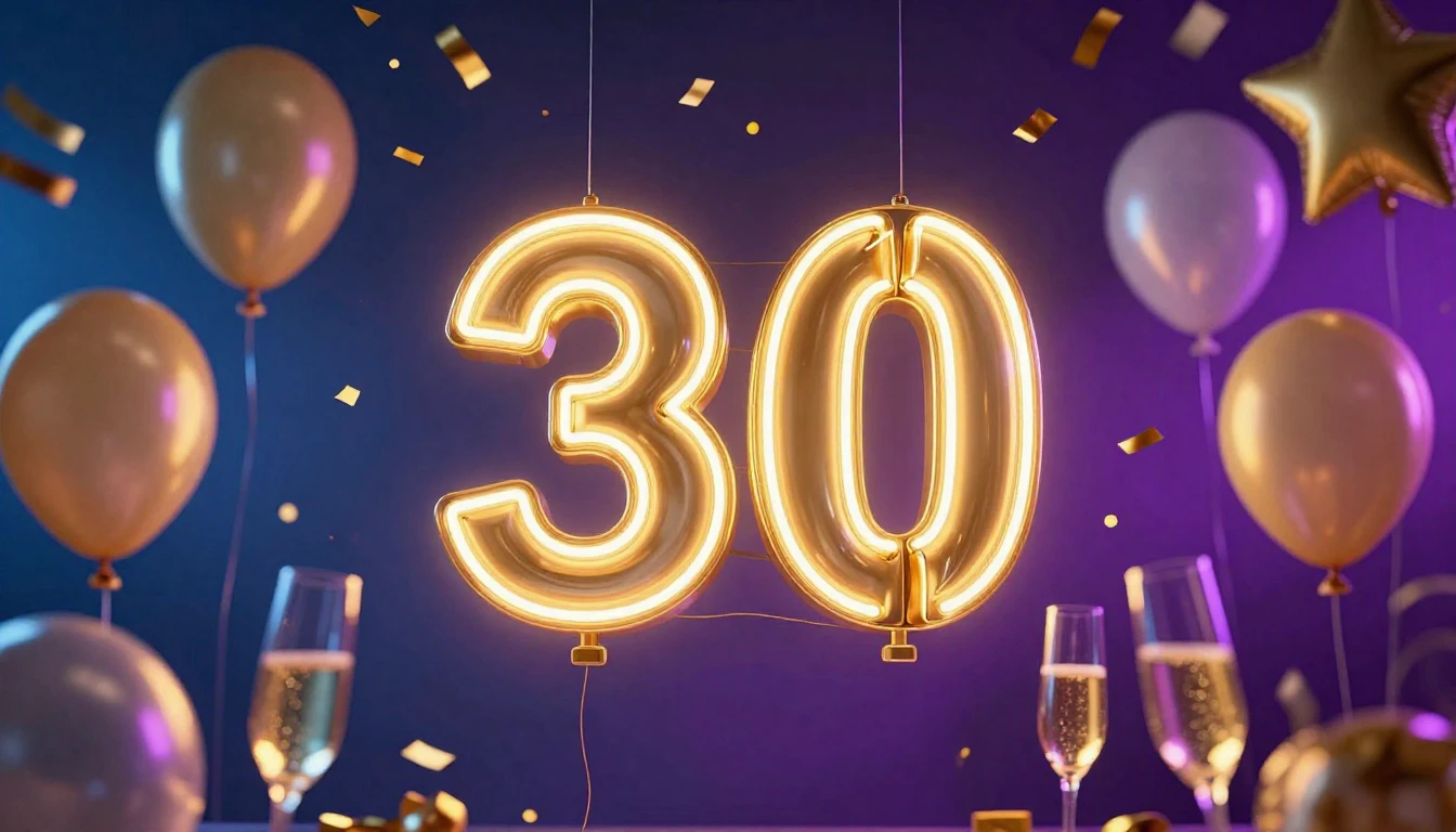 A vibrant and festive birthday celebration scene focused on ...