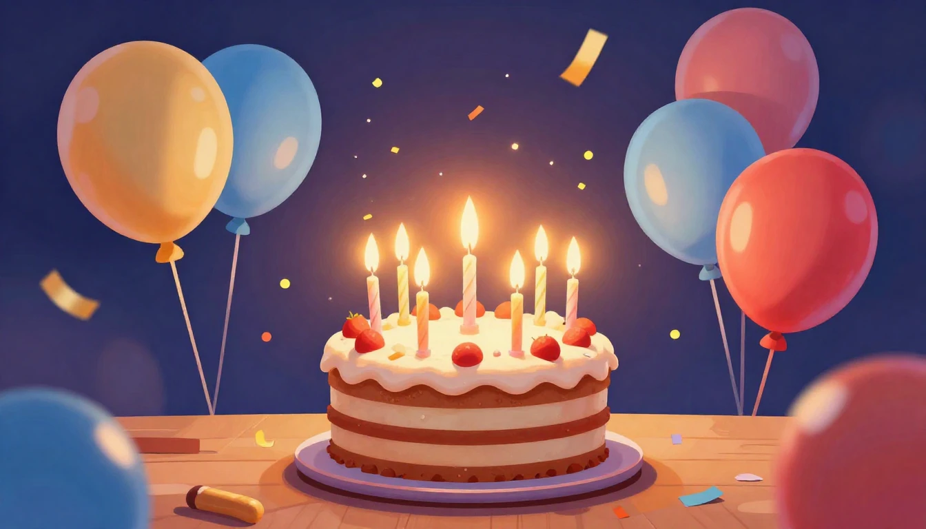 A vibrant and festive digital art illustration representing ...