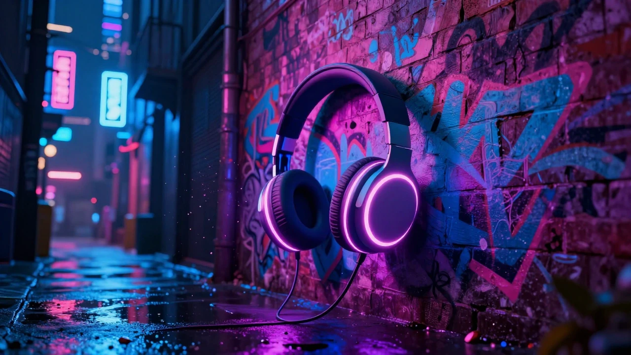 A vibrant digital art illustration of a futuristic urban cit...