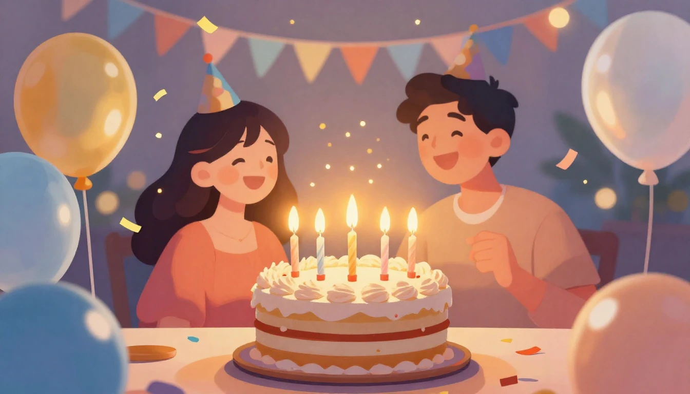 A vibrant and festive digital art illustration celebrating a...