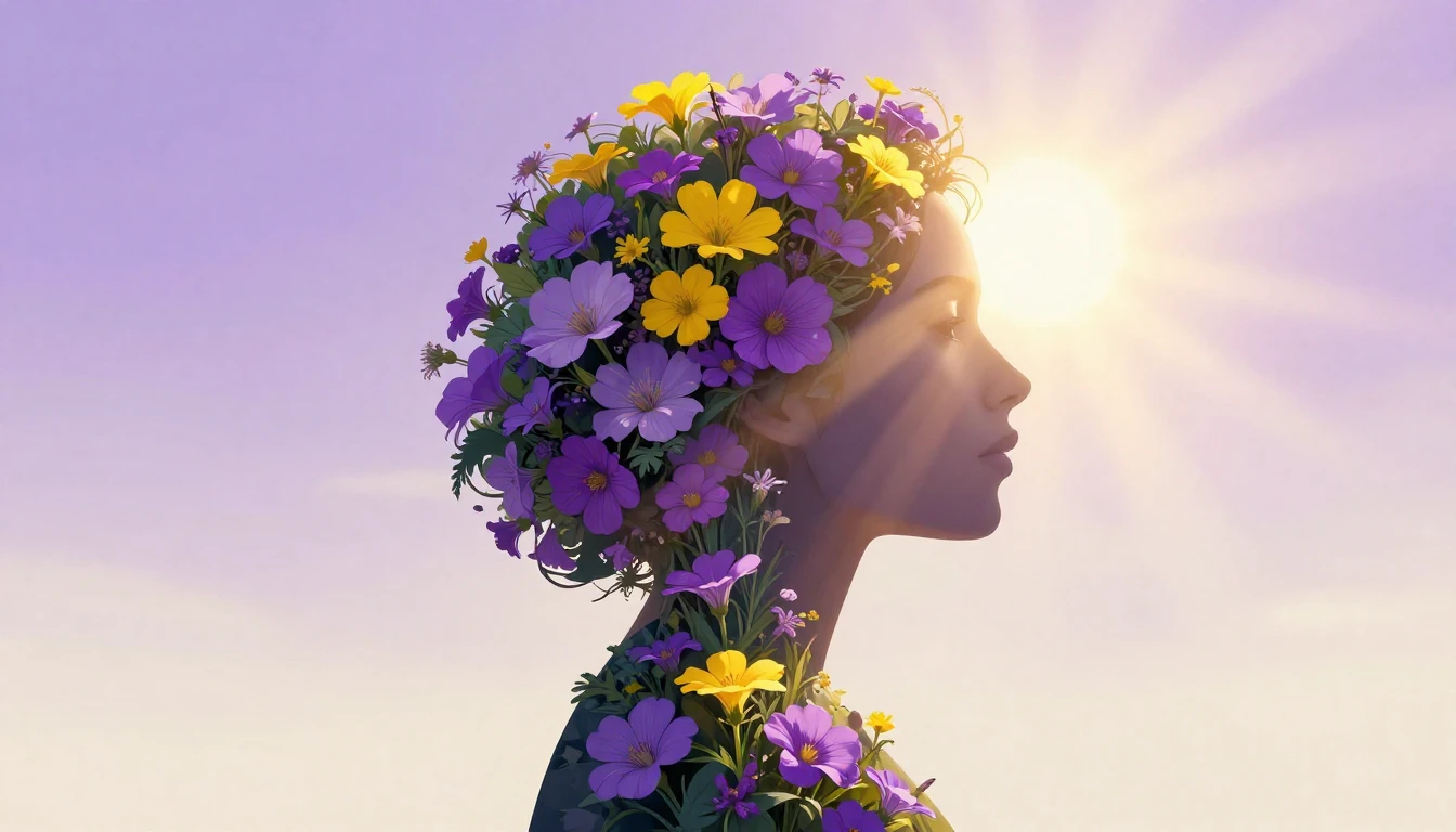 A vibrant and symbolic digital art piece representing growth...