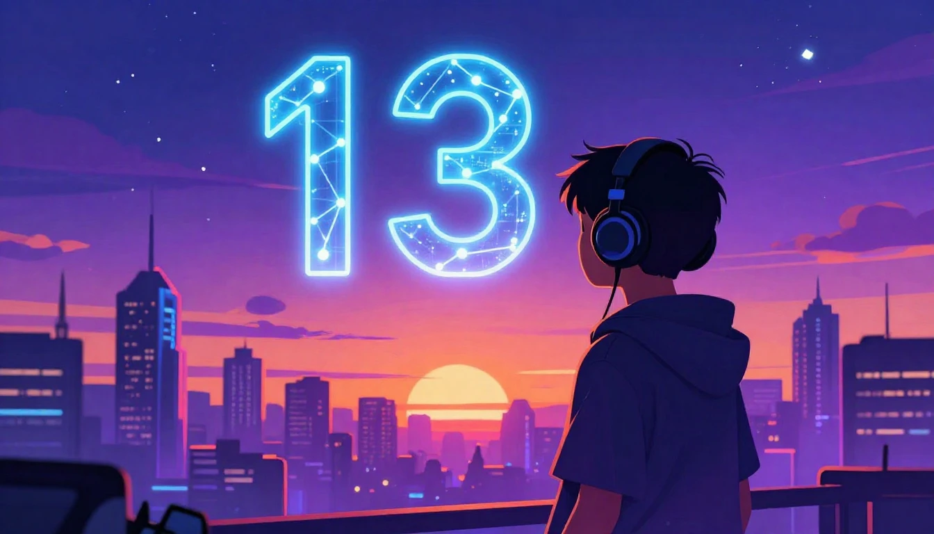 A cool and vibrant digital art illustration designed for a 1...