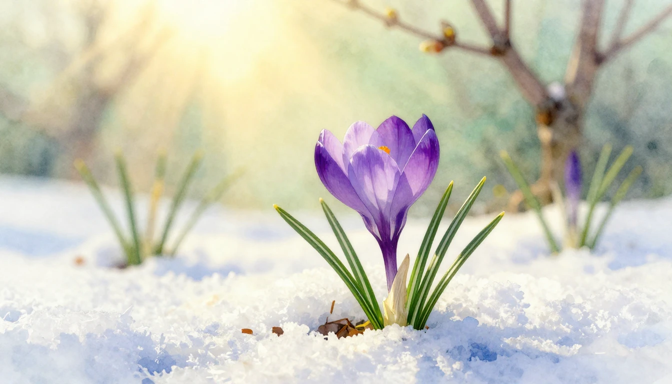 A beautiful artistic watercolor painting of the very first s...