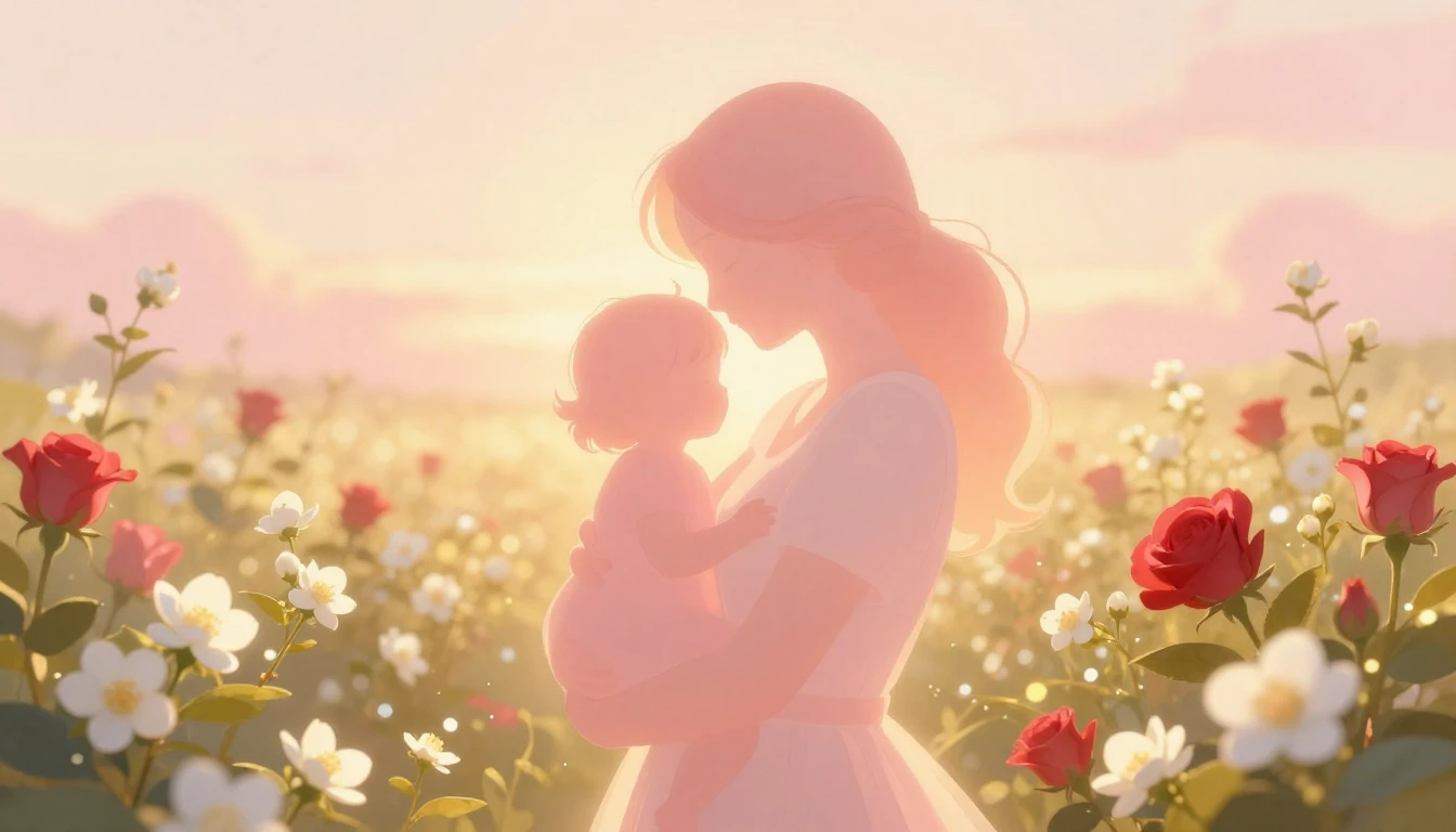 A heartwarming digital art illustration celebrating Mother's...