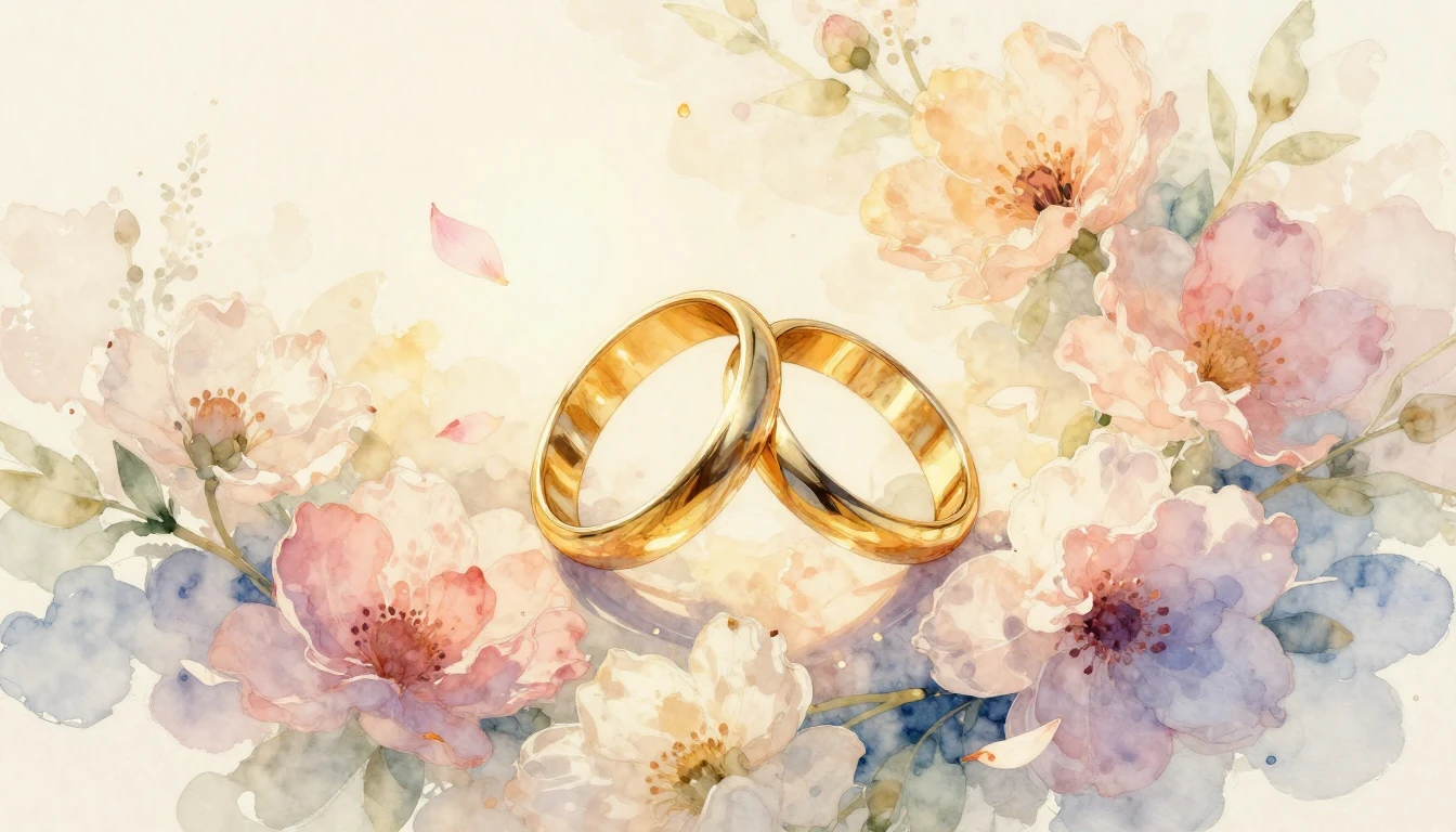 A beautiful and ethereal watercolor painting depicting two i...