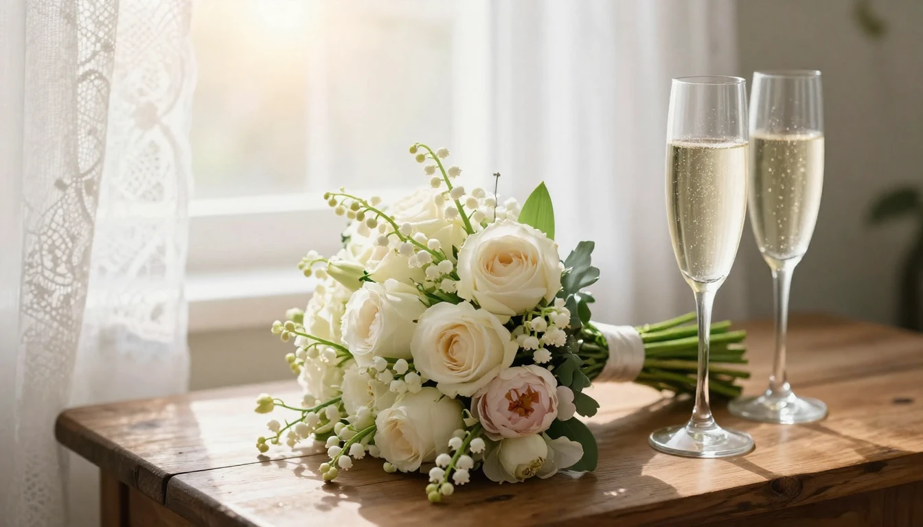 A soft and dreamy artistic composition focusing on a beautif...