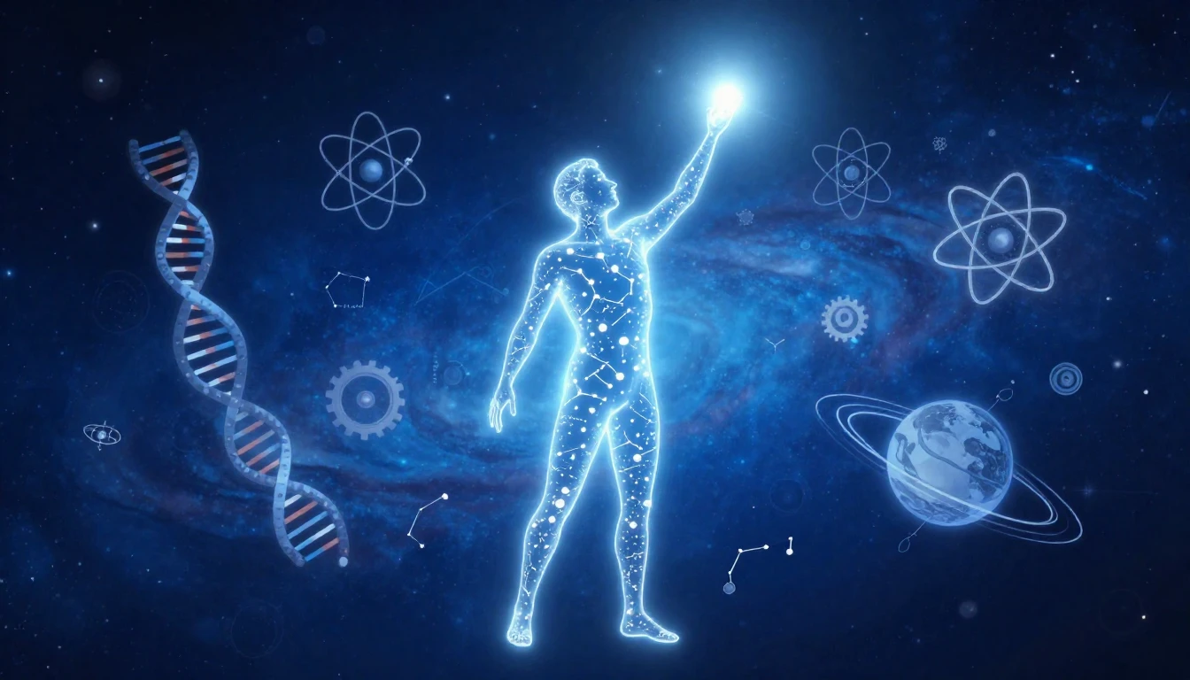 A conceptual and artistic representation of scientific disco...