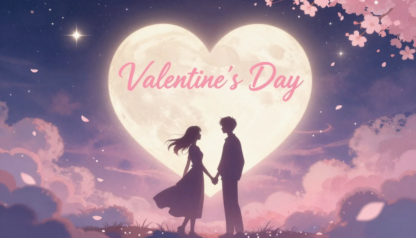 A romantic and dreamy illustration for a Valentine's Day son...