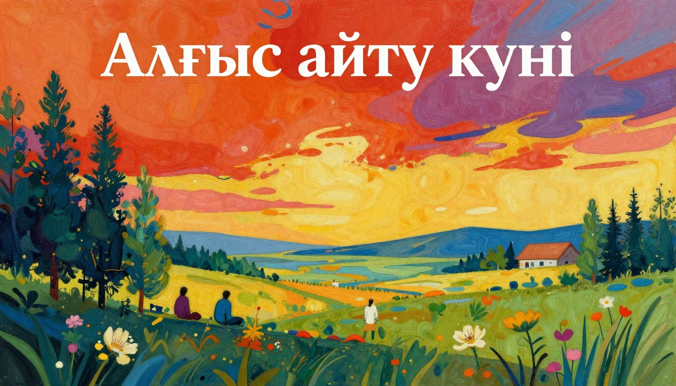Album cover art for instrumental music about Алғыс айту күні...