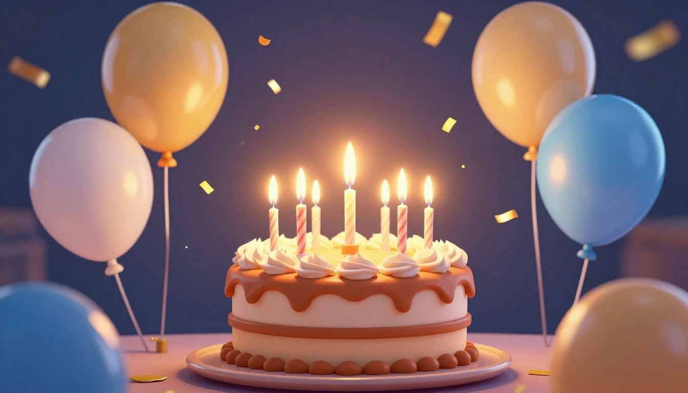 A vibrant and festive digital art illustration celebrating a...