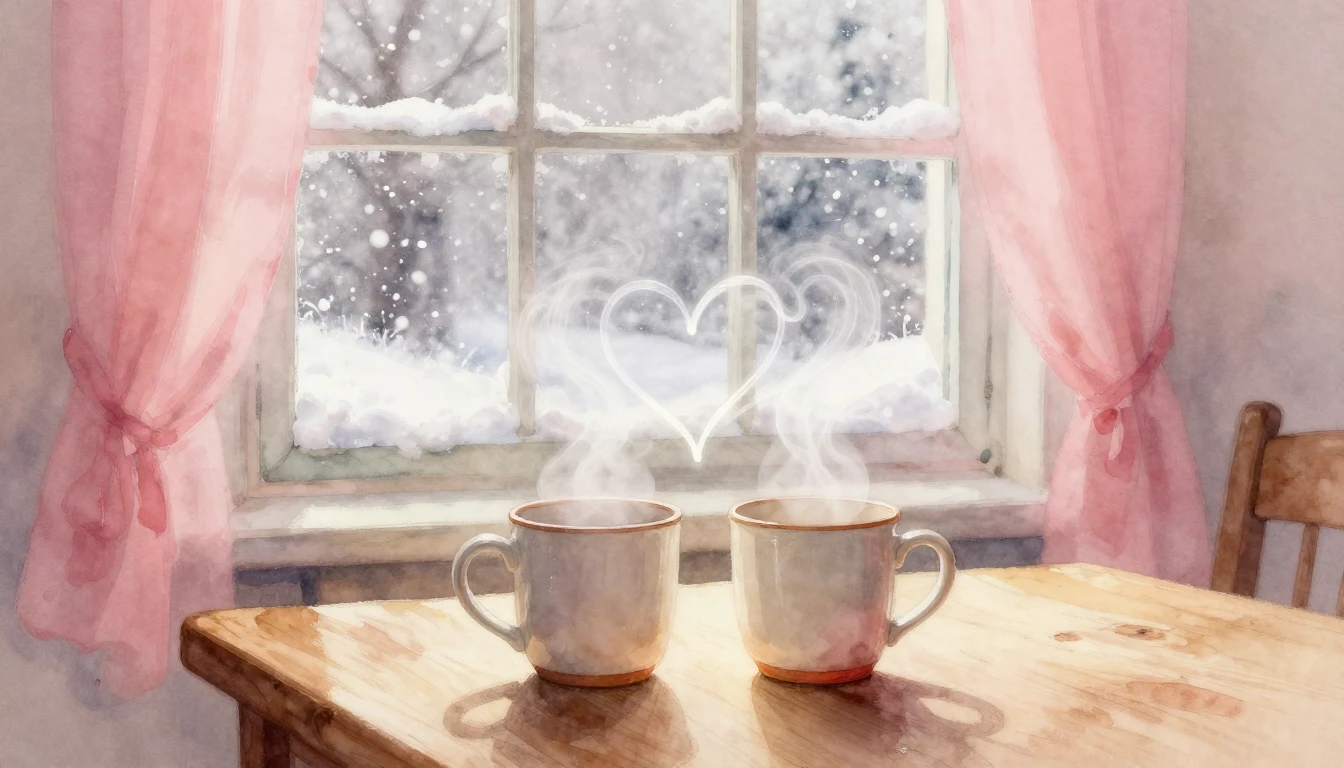 A romantic and dreamy watercolor painting illustrating the e...