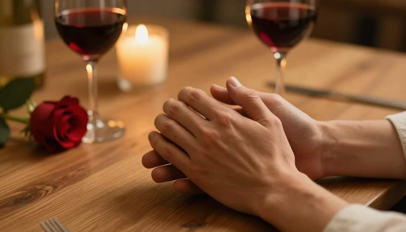 A romantic and intimate scene for a Valentine's Day song cov...