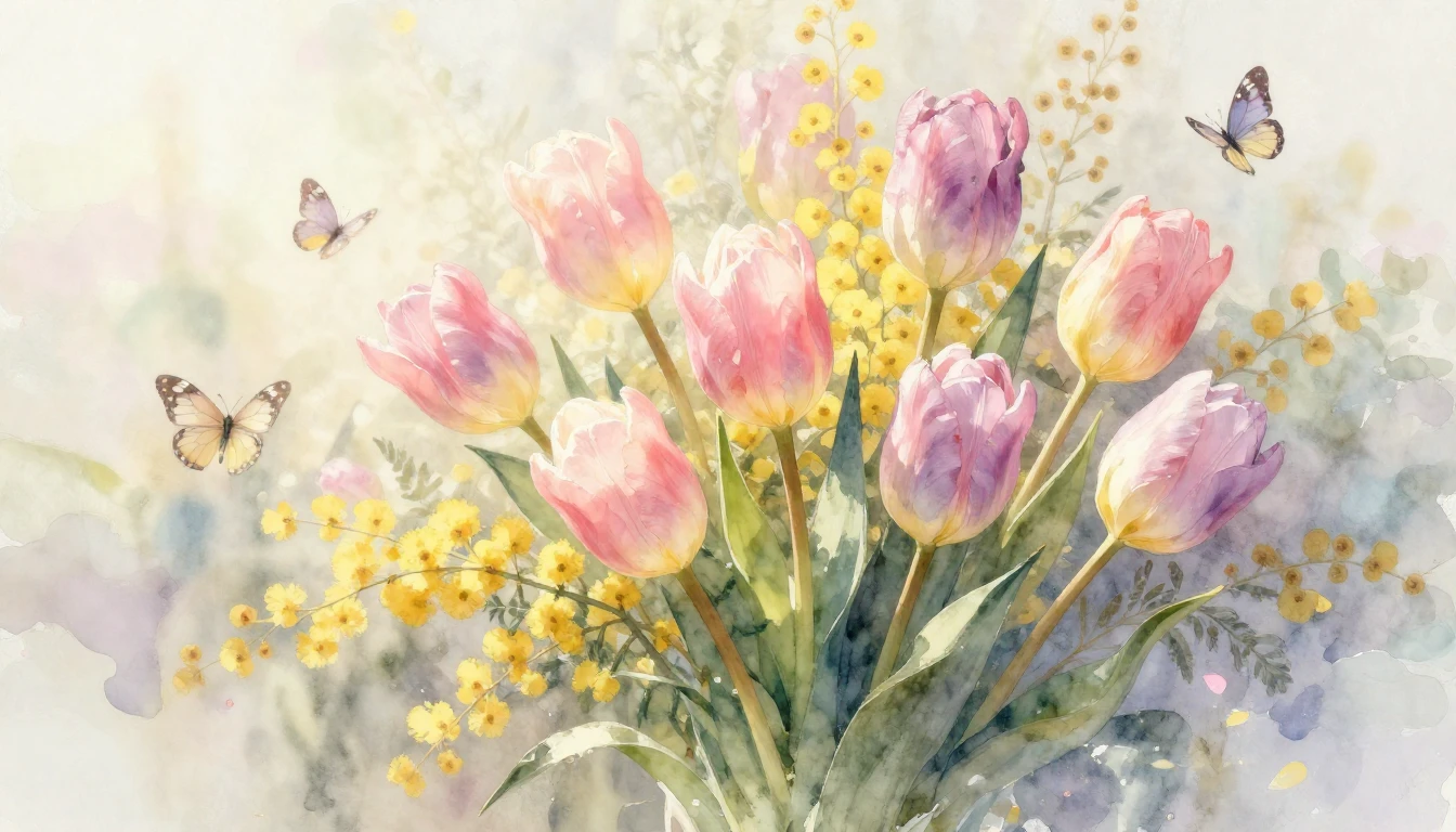 A beautiful watercolor painting capturing the essence of spr...