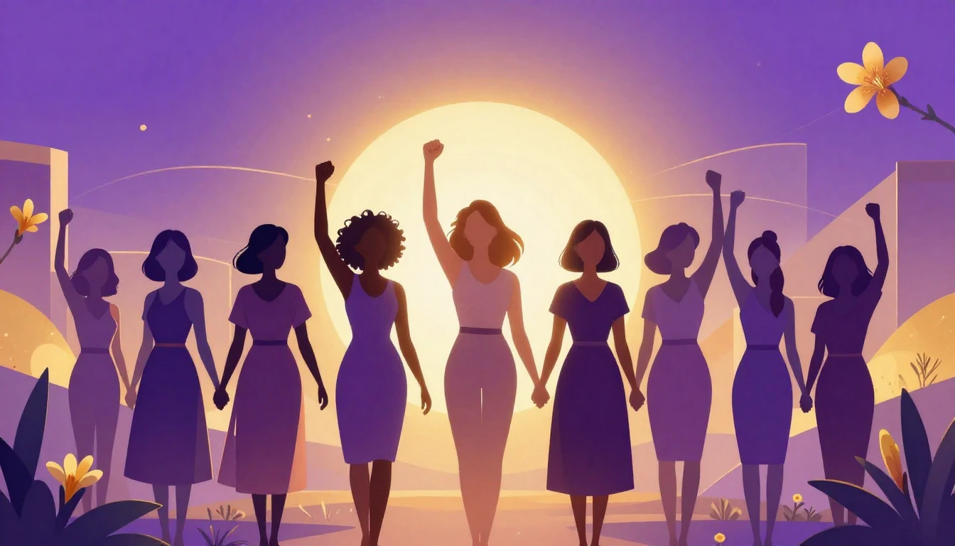 A vibrant and empowering illustration celebrating Internatio...