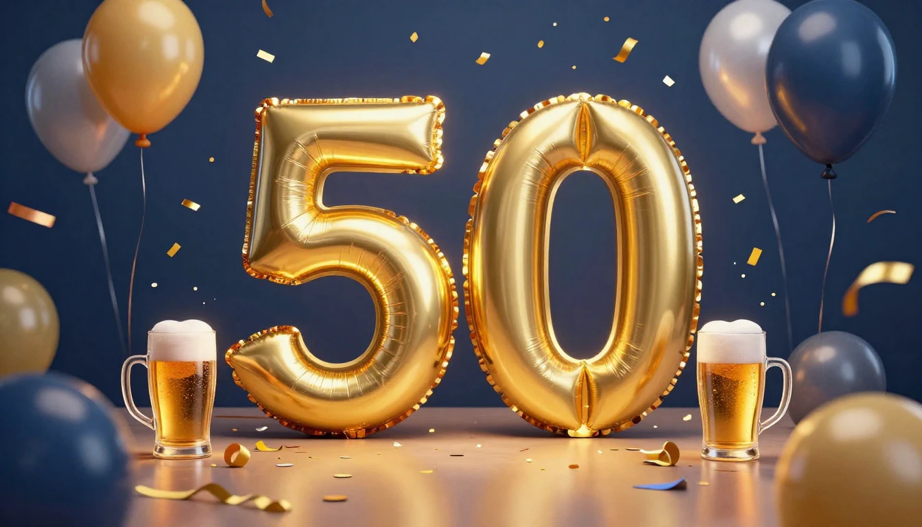 A joyful and festive birthday celebration scene honoring a 5...