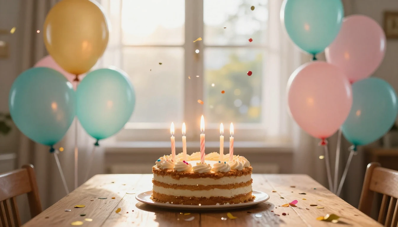 A vibrant and heartwarming scene of a festive celebration. A...