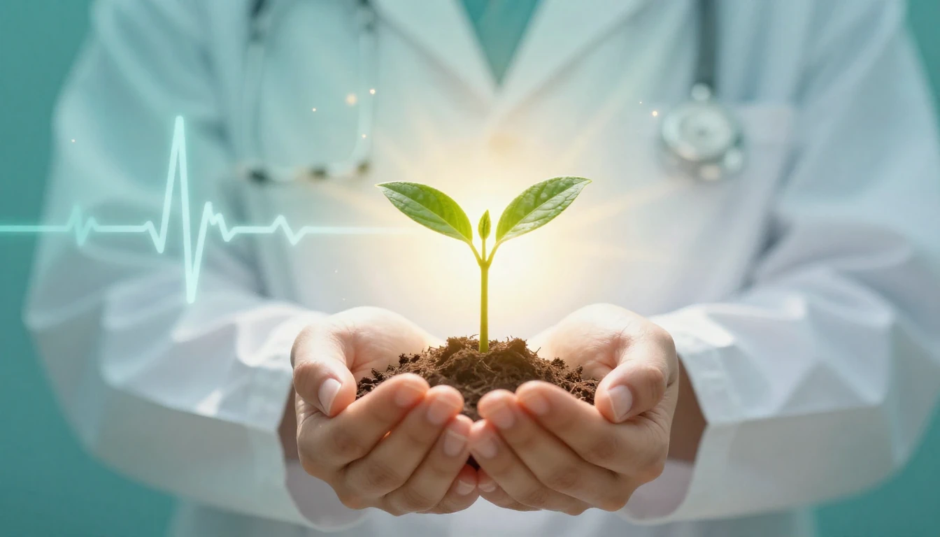 A serene and luminous scene representing the essence of medi...