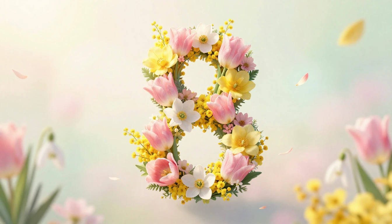 A beautiful and elegant artistic composition celebrating Int...