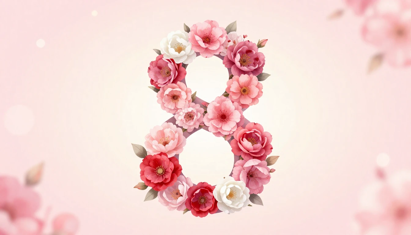 A soft and elegant illustration celebrating International Wo...