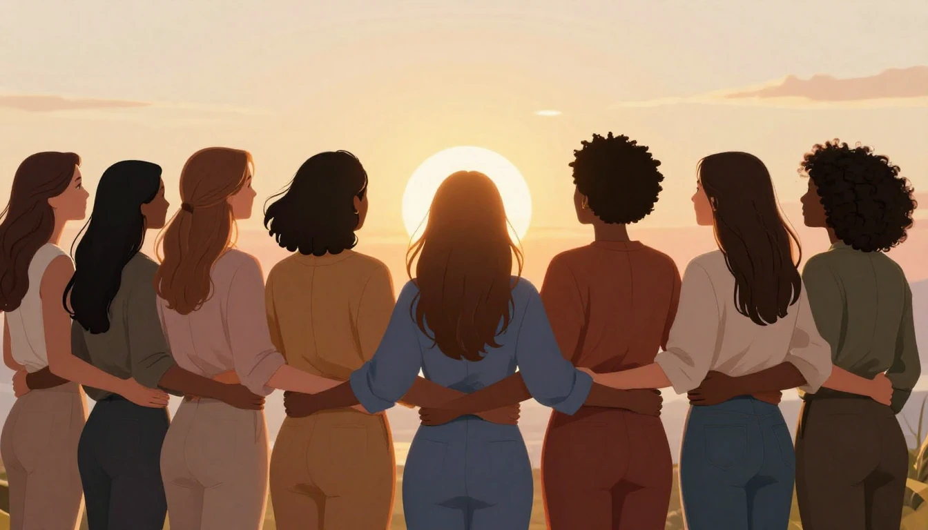 A powerful and inspiring illustration of a diverse group of ...