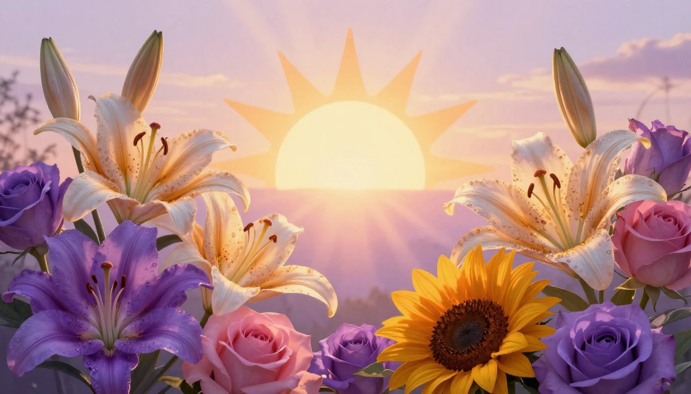 A vibrant and symbolic composition featuring a diverse array...