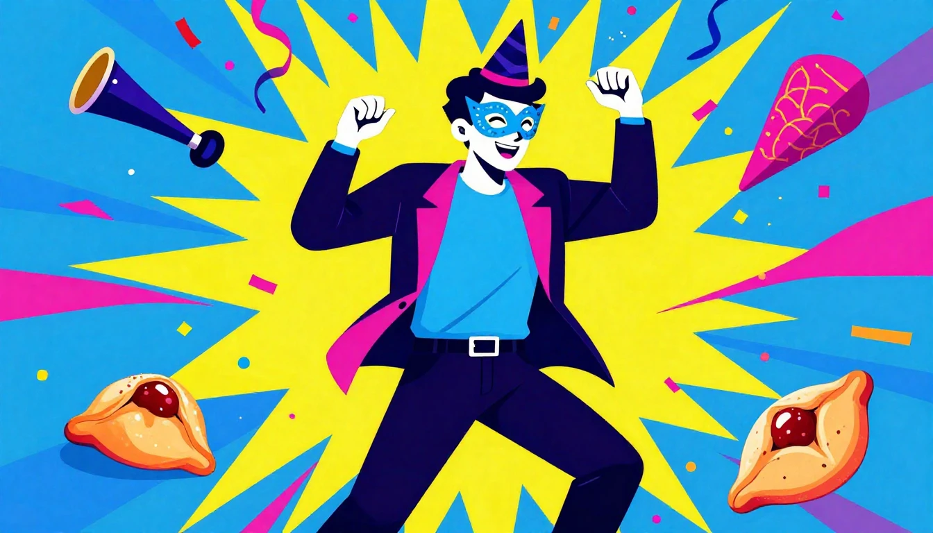 A vibrant and dynamic Pop Art illustration celebrating a Pur...