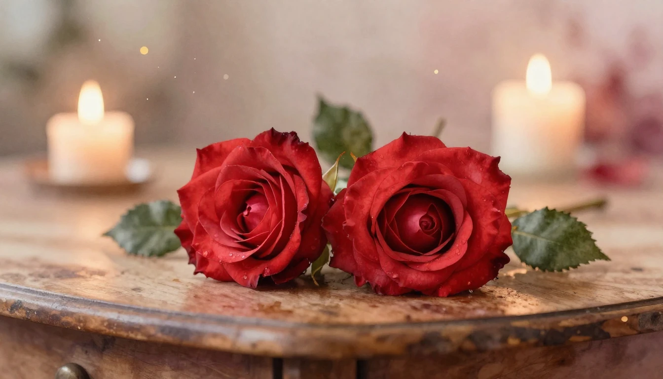 A beautiful and soft watercolor painting of two intertwined ...