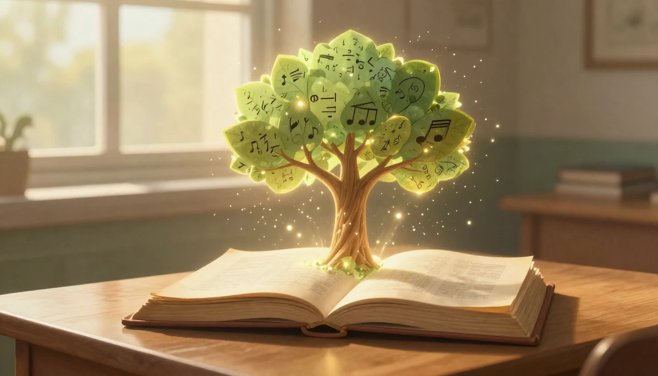 A warm and inviting conceptual illustration representing edu...