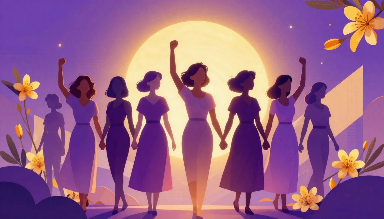 A vibrant and empowering illustration celebrating Internatio...