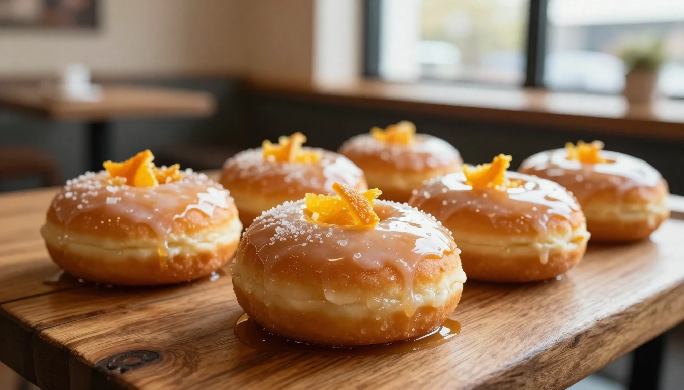 A high-detail close-up of a rustic wooden table laden with t...