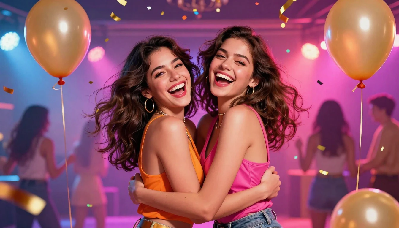 A vibrant and colorful digital illustration celebrating a bi...