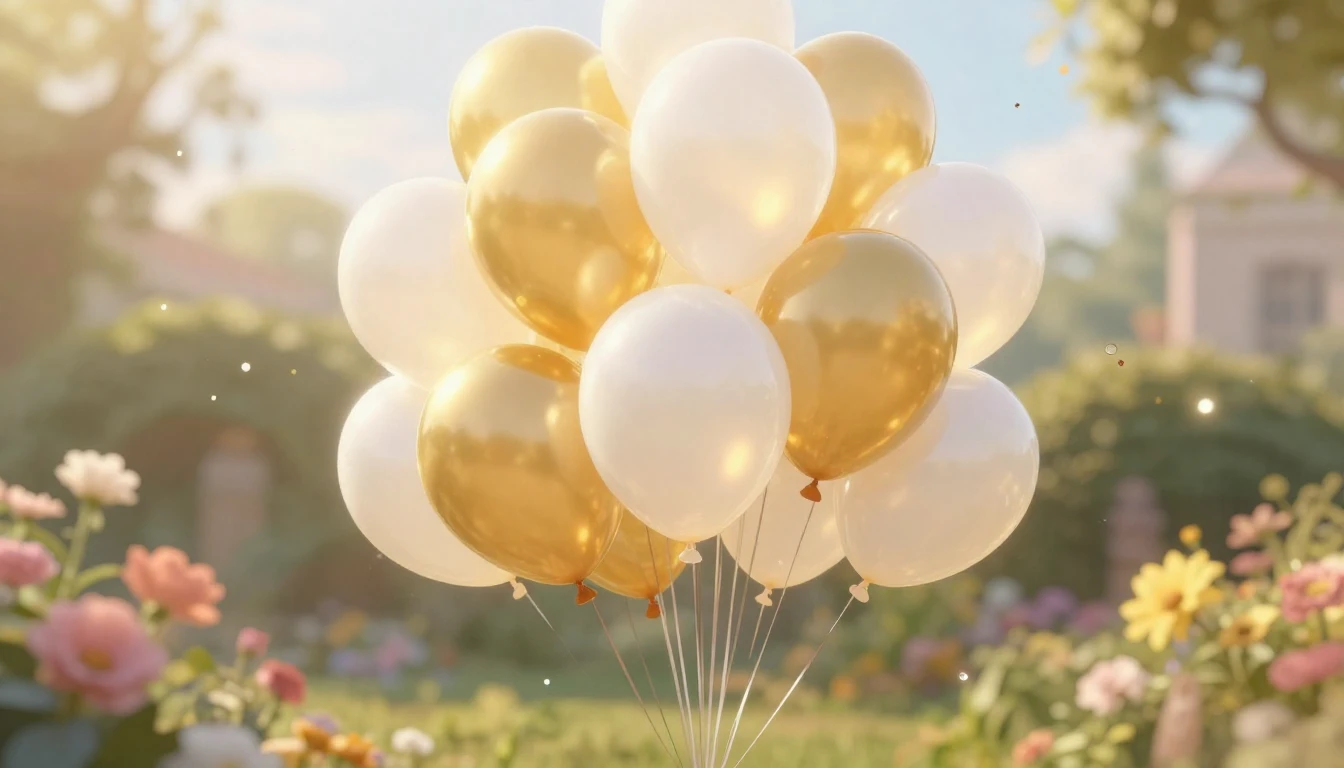 A beautiful and festive scene featuring a cluster of glowing...