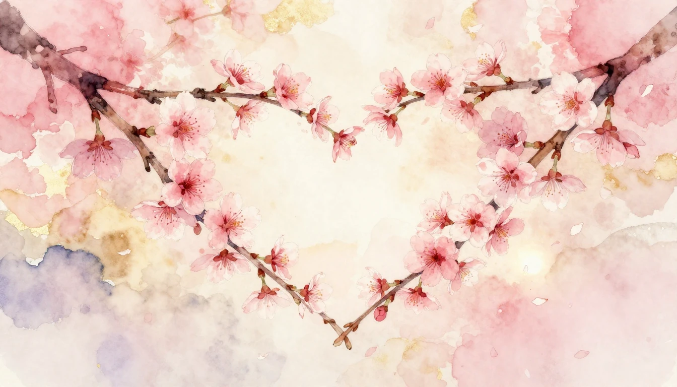 A beautiful and delicate watercolor painting depicting two i...